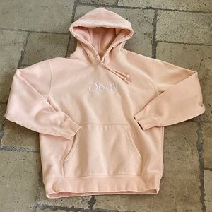 Obey hoodie sweatshirt-SZ SMALL PEACH COLOR